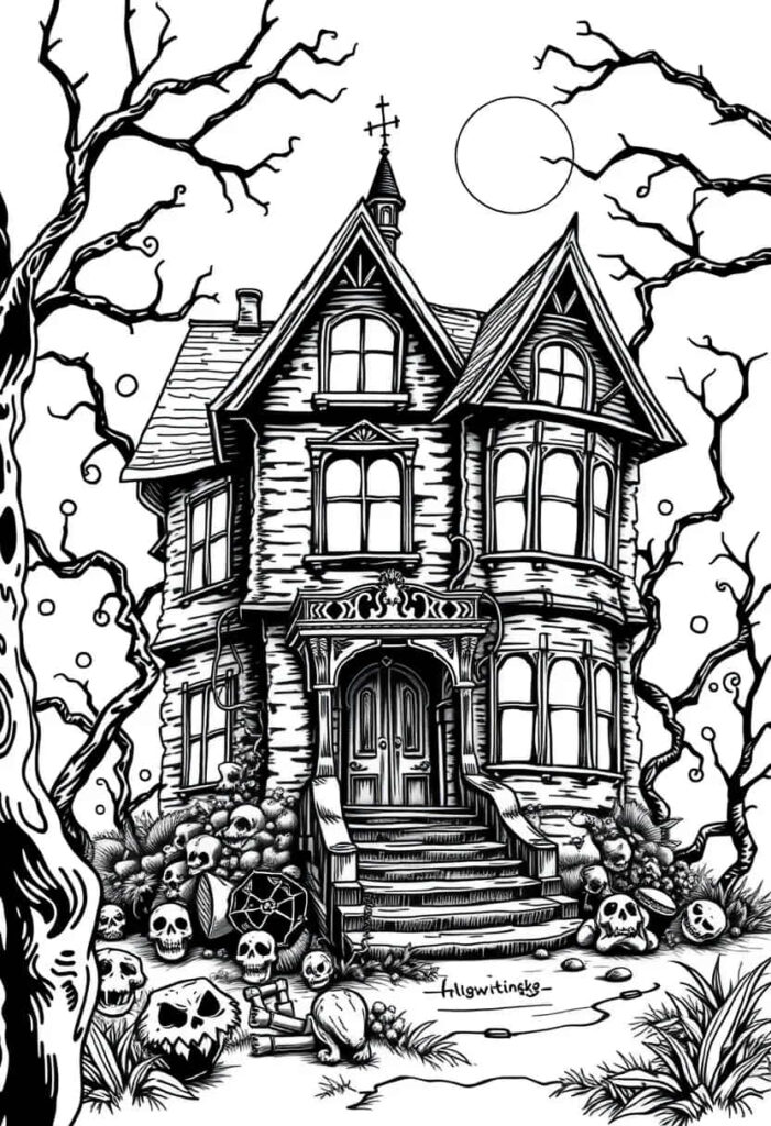 creepy horror scary drawing e