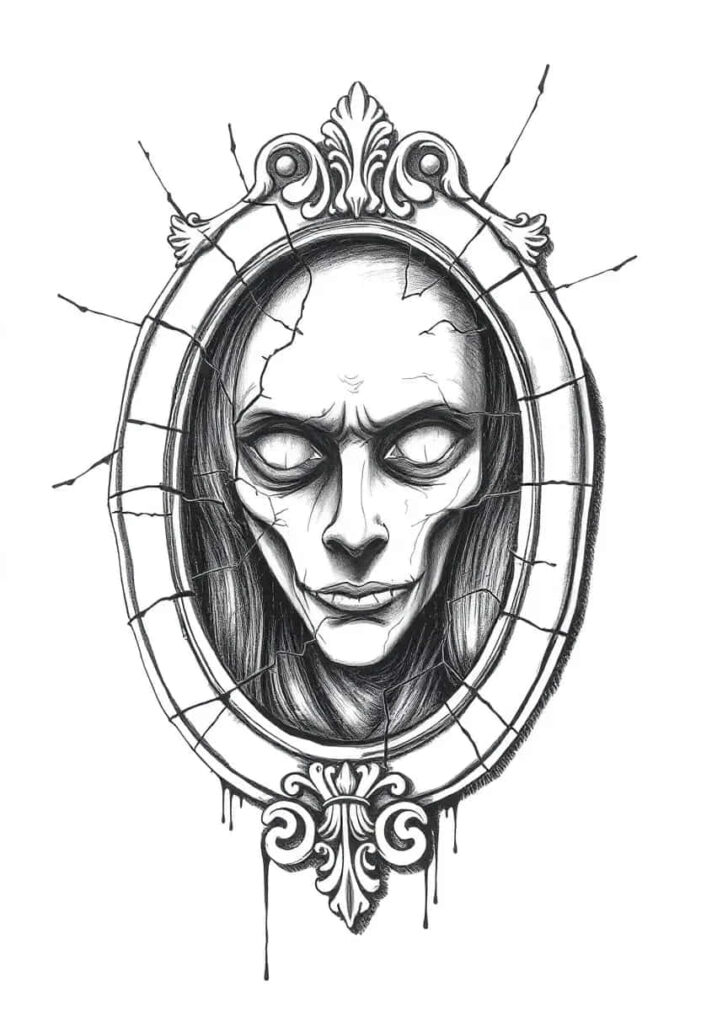 creepy horror scary drawing f