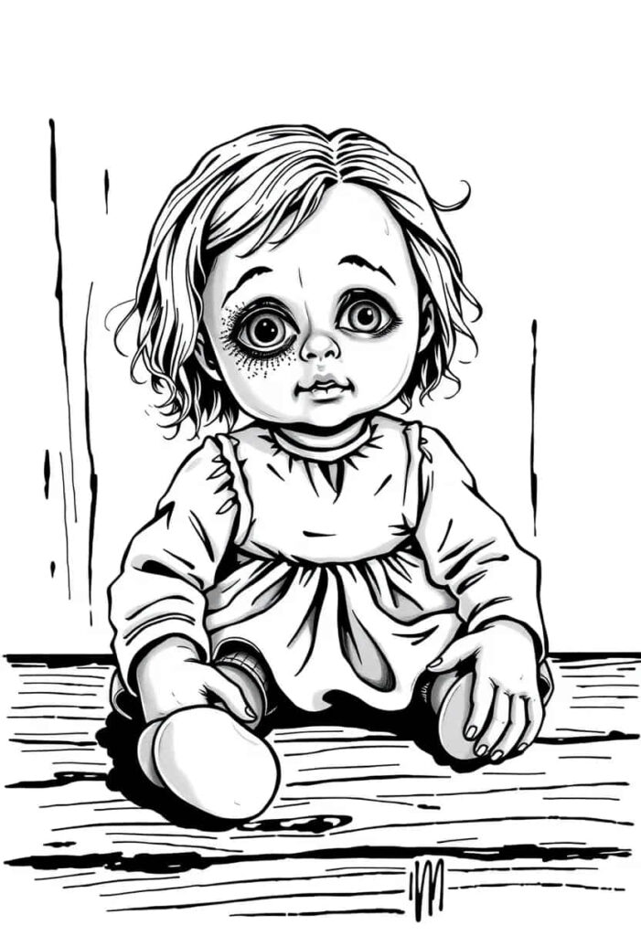 creepy horror scary drawing f ()