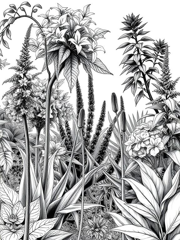 botanical garden sketch