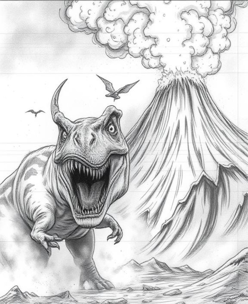 cdinosaur drawing sketch