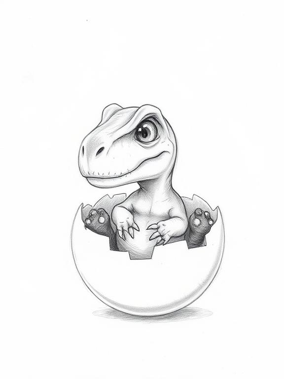 dinosaur drawing sketch