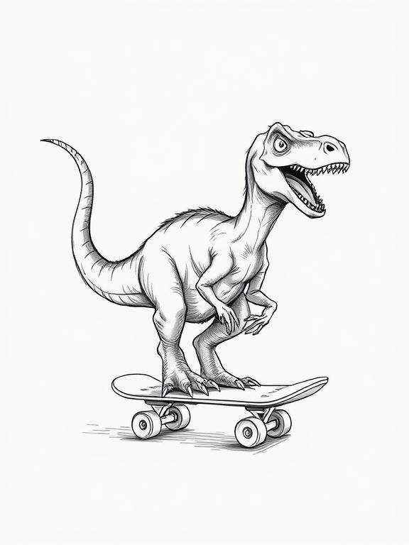 dinosaur drawing sketch