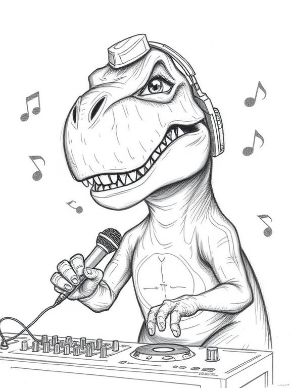 dinosaur drawing sketch