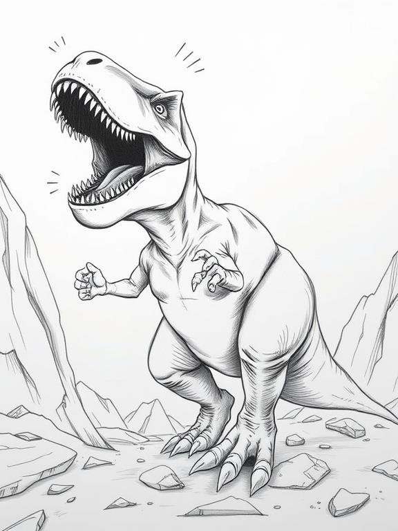 dinosaur drawing sketch c