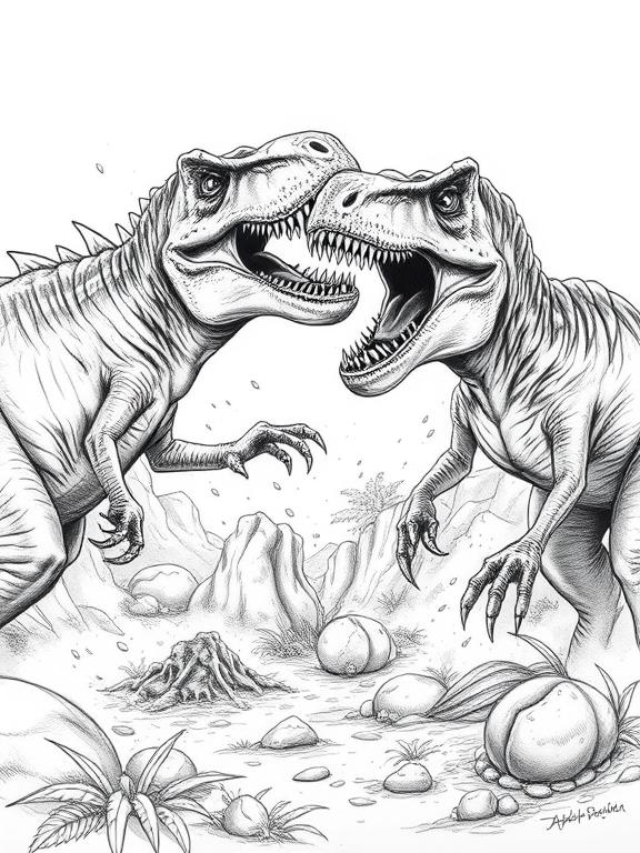 dinosaur drawing sketch