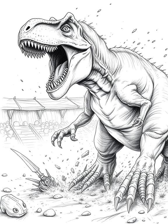 dinosaur drawing sketch b