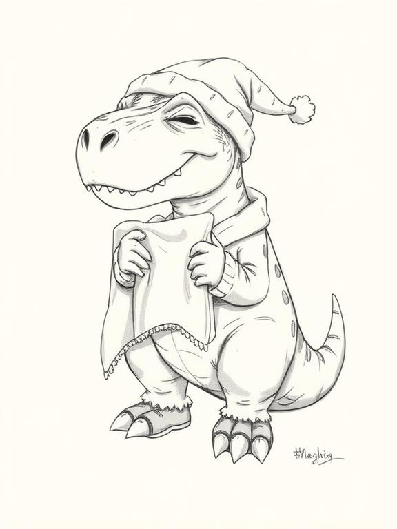 dinosaur drawing sketch b