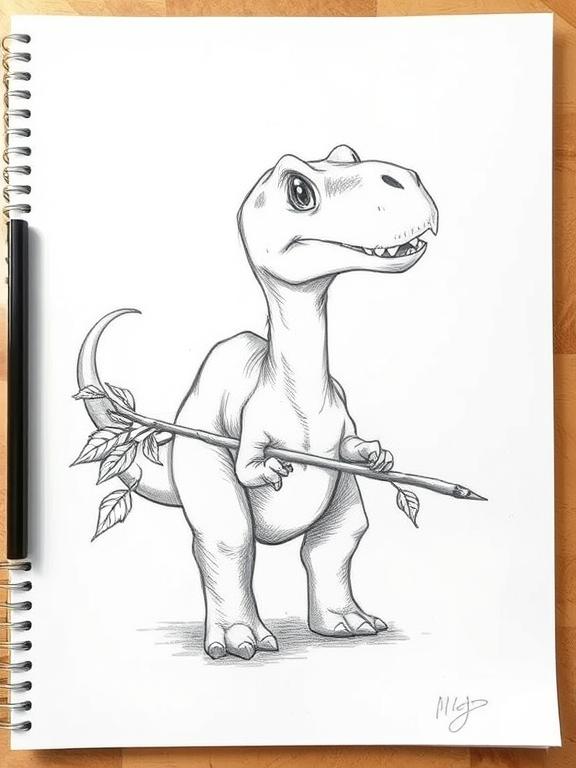 dinosaur drawing sketch d