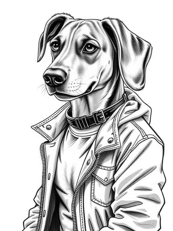 dog drawing sketch