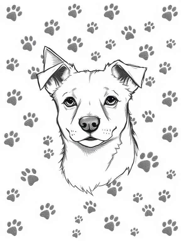 dog drawing sketch b