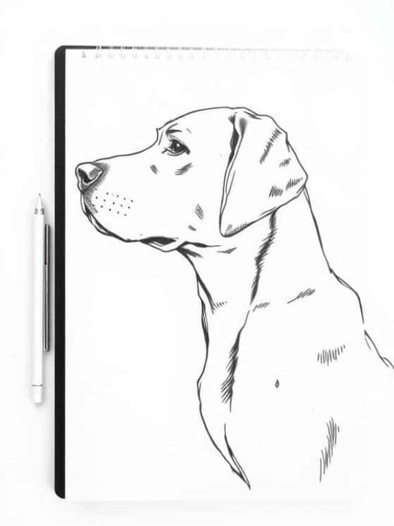 dog drawing sketch a