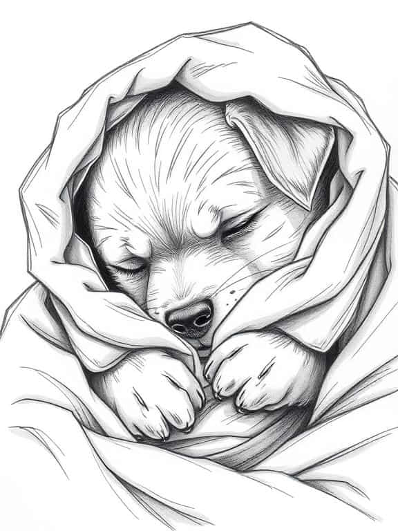 dog drawing sketch