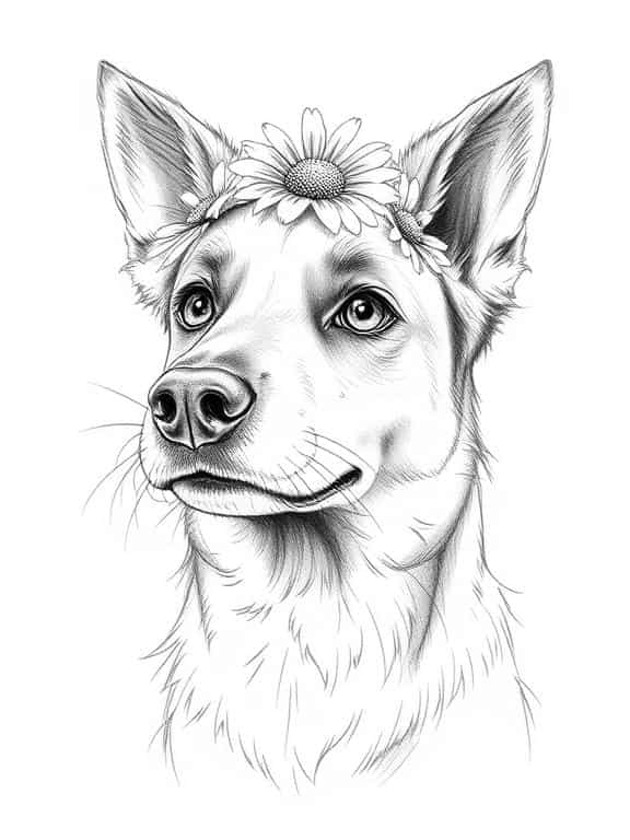 dog drawing sketch