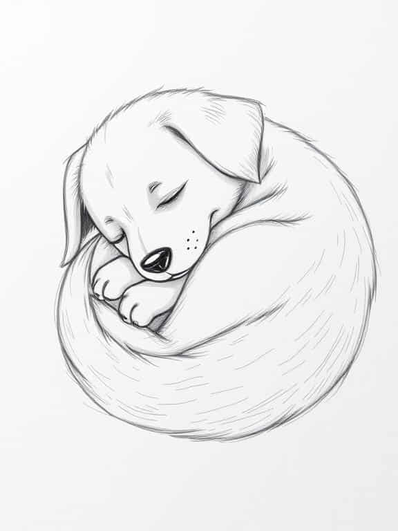 dog drawing sketch