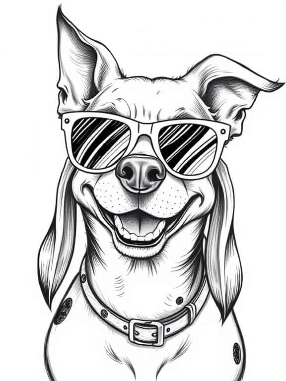 dog drawing sketch b