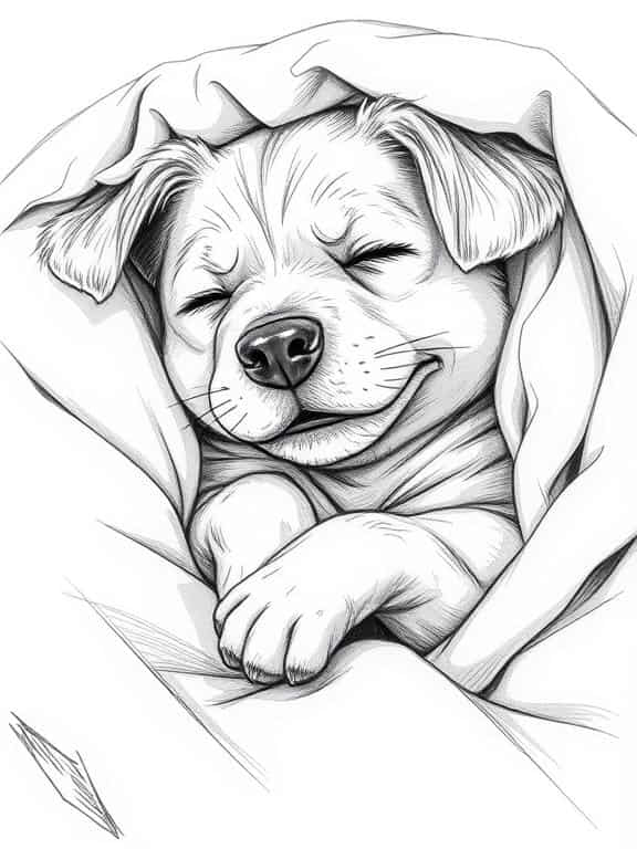 dog drawing sketch