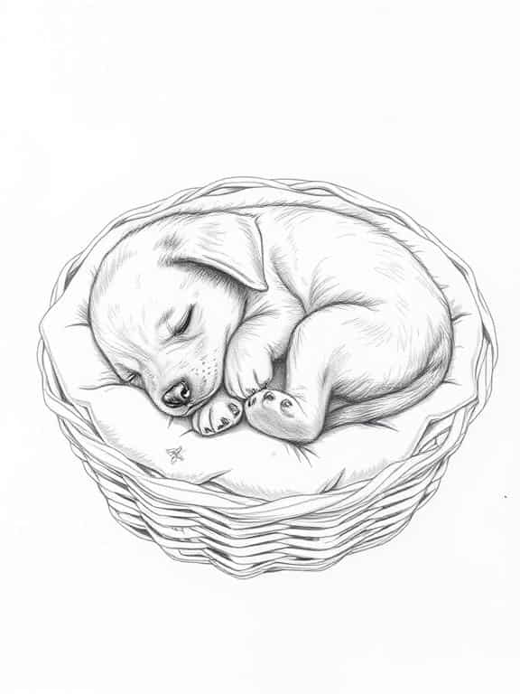 dog drawing sketch e