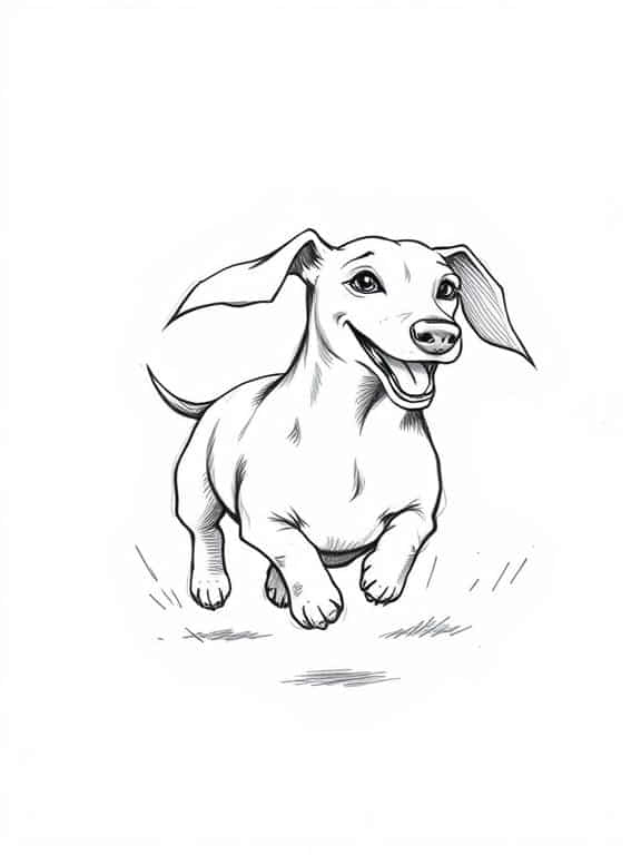 dog drawing sketch b