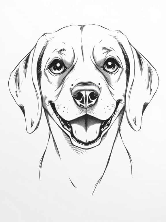 dog drawing sketch ce