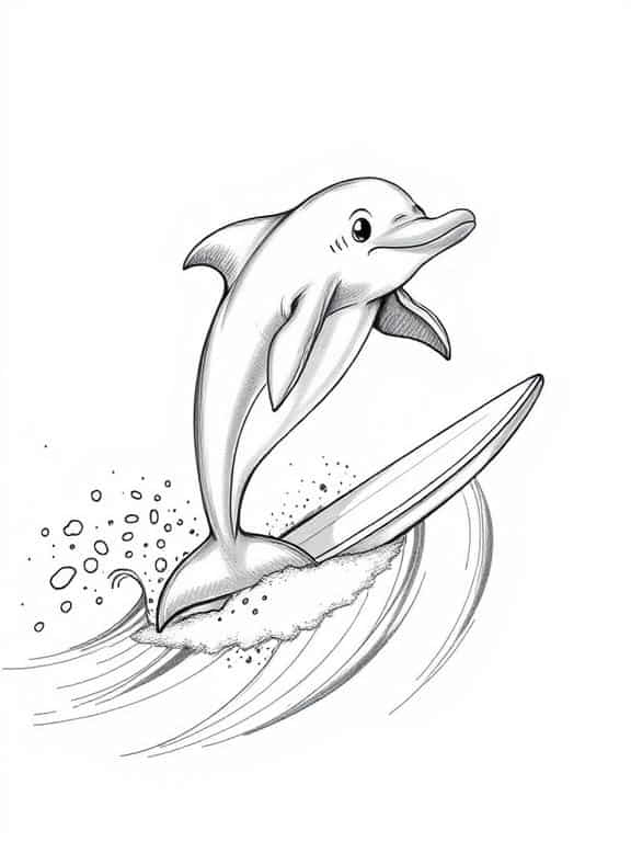 dolphin drawing sketch c