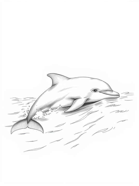 dolphin drawing sketch b