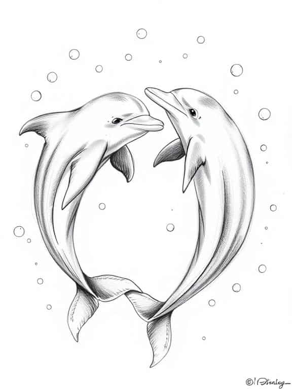 dolphin drawing sketch a