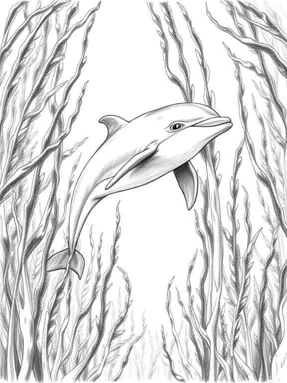 dolphin drawing sketch b