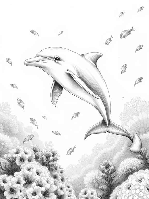 dolphin drawing sketch d