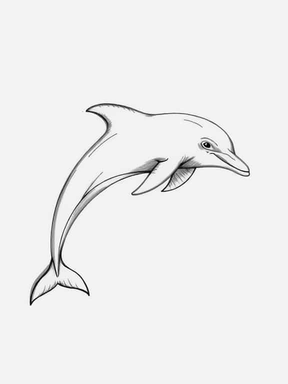 dolphin drawing sketch ad