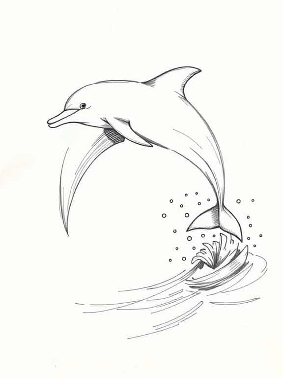 dolphin drawing sketch c