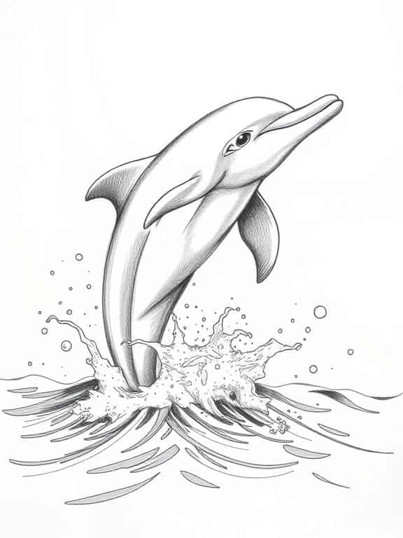 dolphin drawing sketch fb