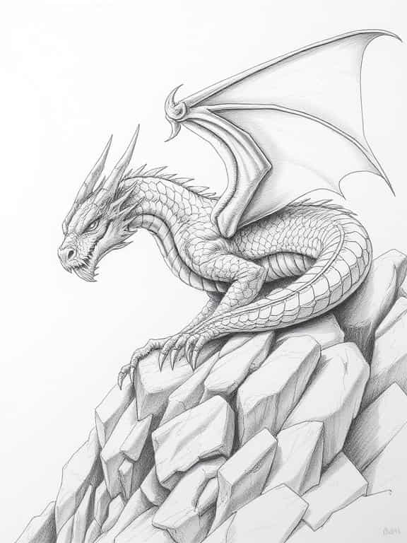 dragon drawings sketch