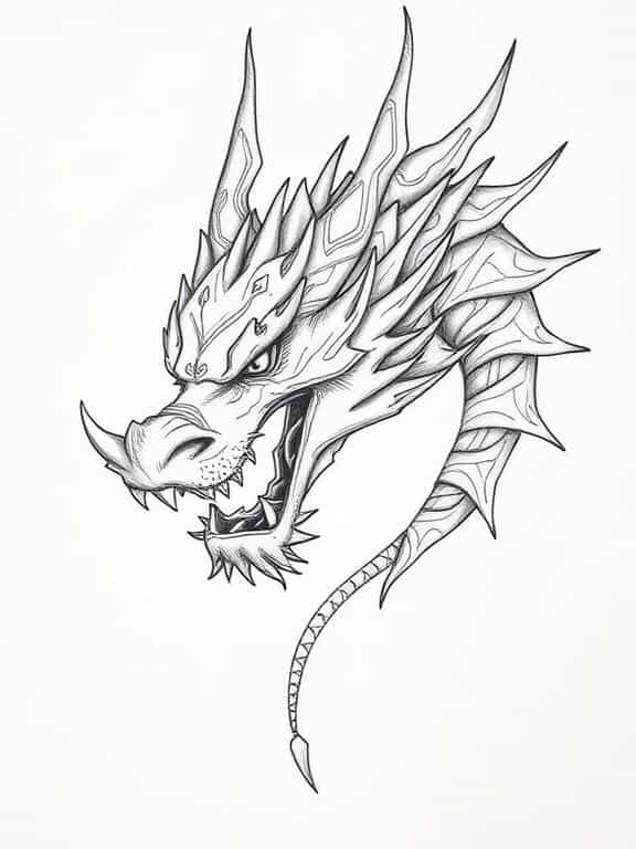 dragon drawings sketch