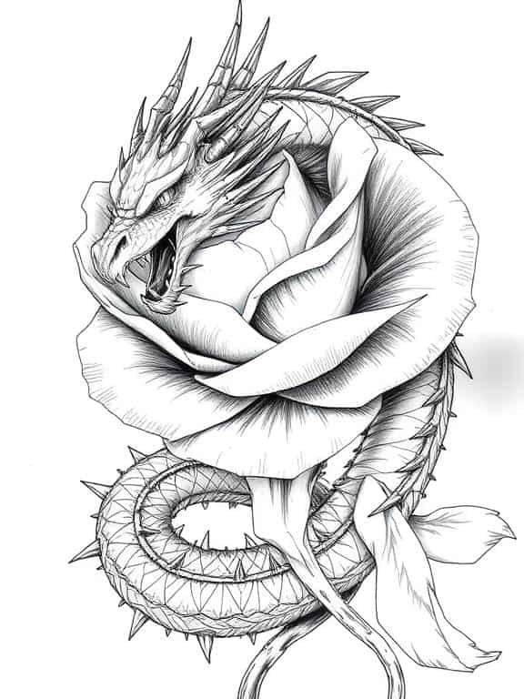 dragon drawings sketch