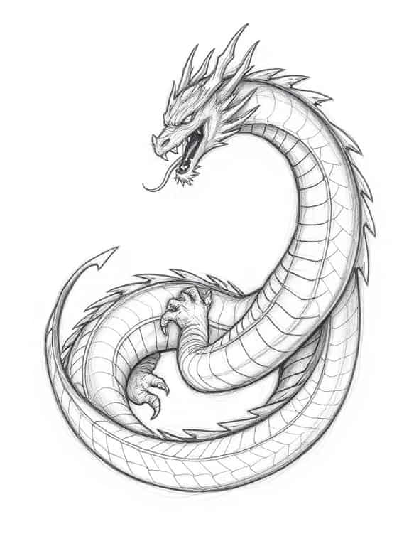 dragon drawings sketch d