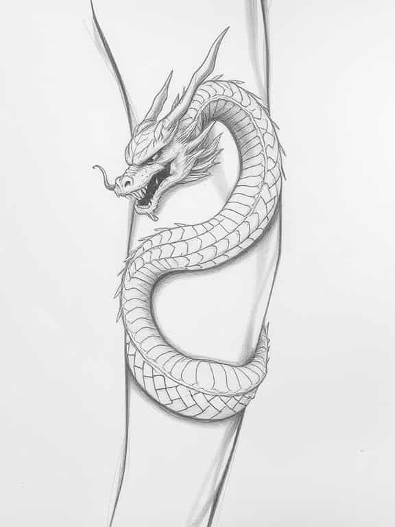 dragon drawings sketch e