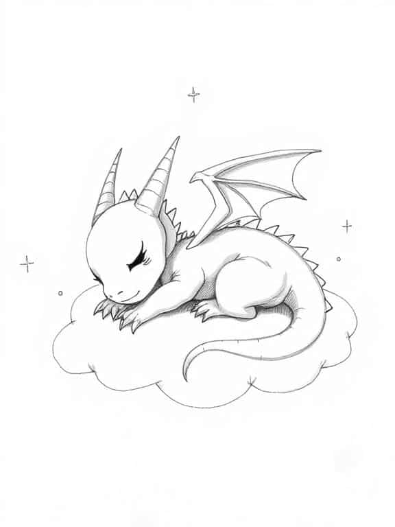dragon drawings sketch