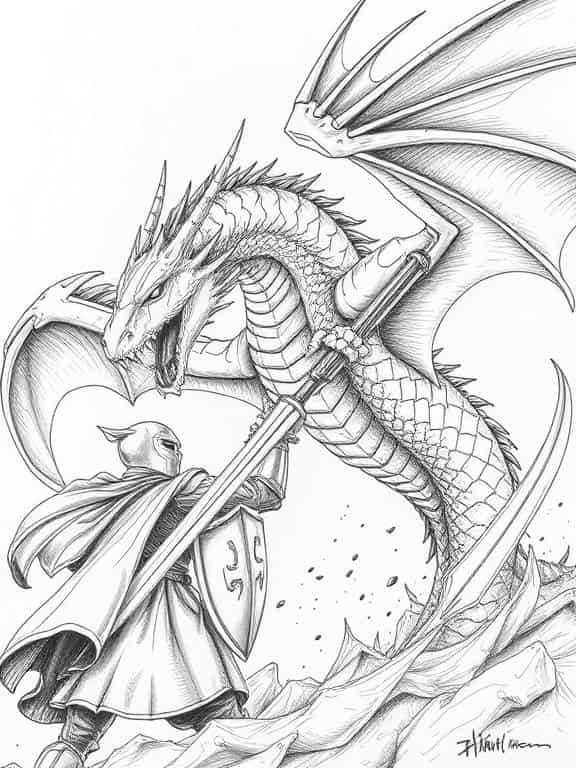 dragon drawings sketch