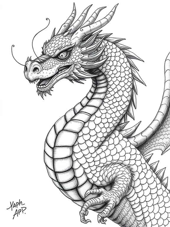 dragon drawings sketch