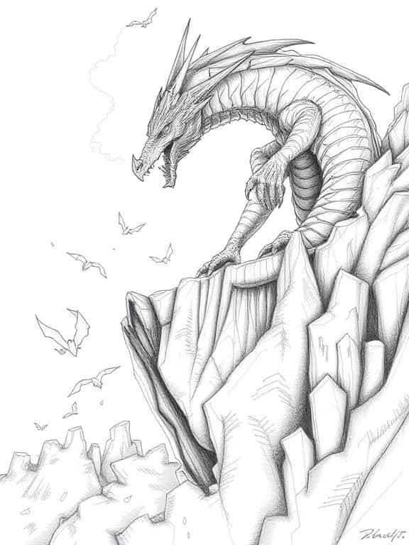 dragon drawings sketch a
