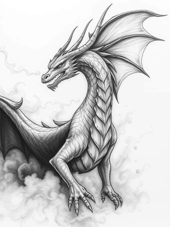 dragon drawings sketch e