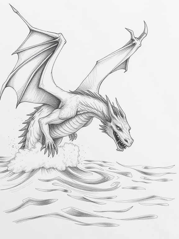 dragon drawings sketch