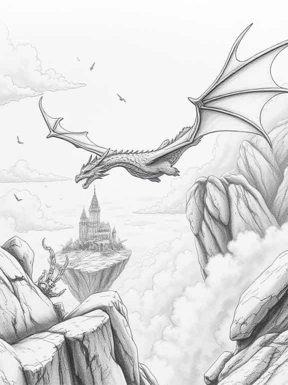 dragon drawings sketch