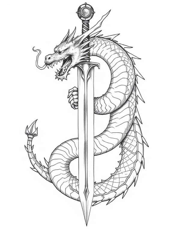dragon drawings sketch