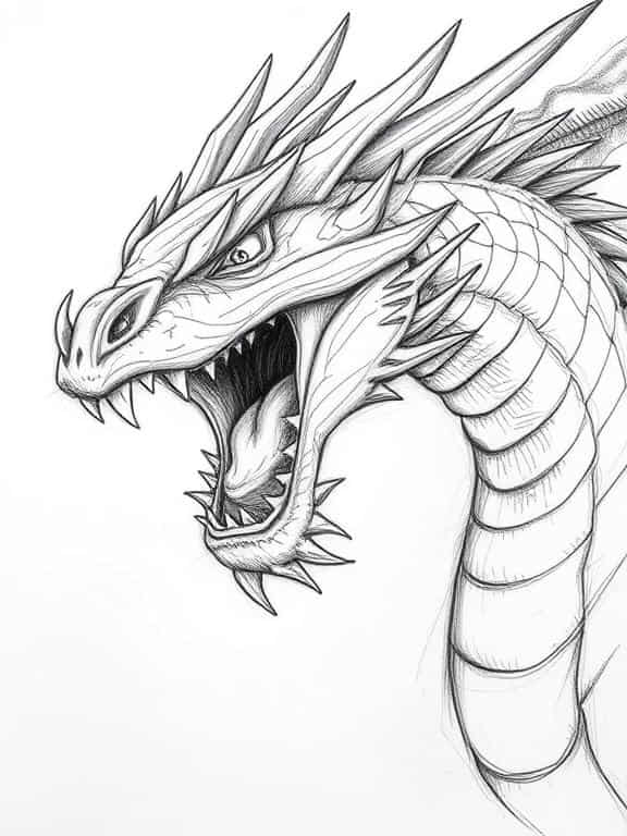 dragon drawings sketch
