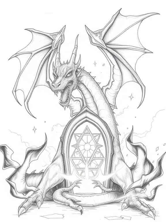 dragon drawings sketch a