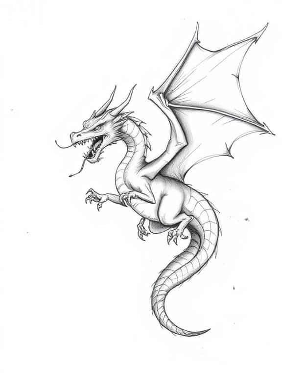 dragon drawings sketch a