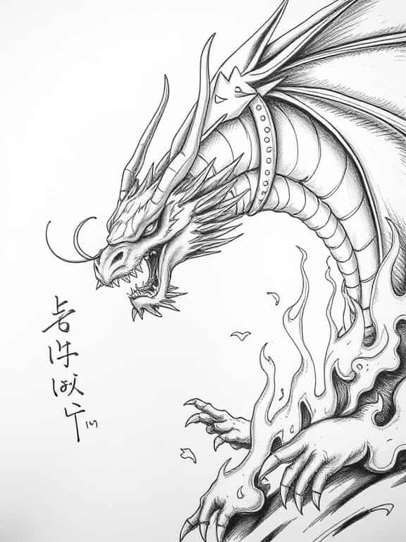 dragon drawings sketch fb