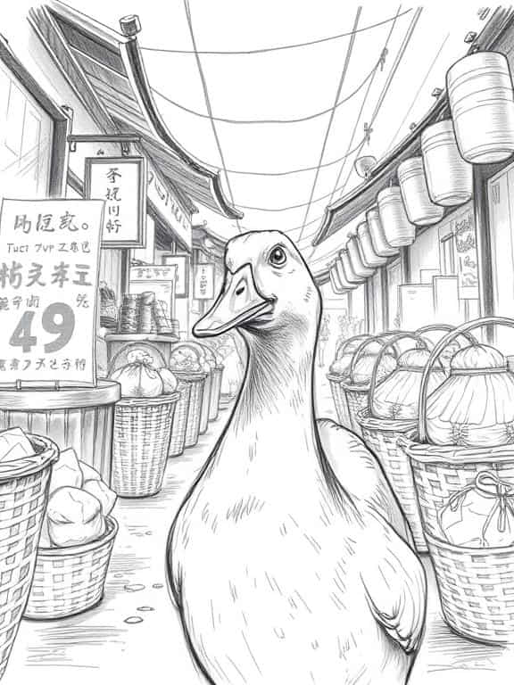 duck drawings sketch